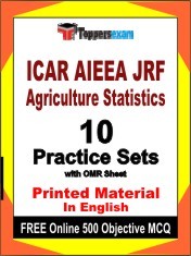 ICAR AIEEA JRF Agriculture Statistics Exam 10 Practice Sets Book English & FREE Online 500 Objective MCQ.