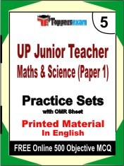 UP Junior Teacher Maths & Science Paper 1 Exam 5 Mock Test / Practice Sets Book English & FREE Online 500 Objective MCQ.