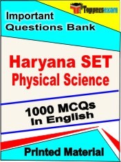 Haryana SET Physical Science Exam 1000 Objective MCQ / Question Bank in English Book / Printed Material.