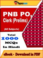 EBook of PNB PO, Clerk Prelims Exam (Objective Questions /MCQ) PDF in Hindi