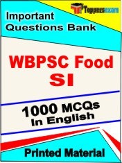 WBPSC Food SI Exam 1000 Objective MCQ / Question Bank in English Book / Printed Material.