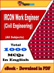 EBook of IRCON Work Engineer (Civil Engineering) Exam (Objective Questions /MCQ) PDF in English
