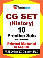 CG SET (History) Exam 10 Practice Sets Book English & FREE Online 500 Objective MCQ.