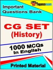 CG SET (History) Exam 1000 Objective MCQ / Question Bank in English Book / Printed Material.