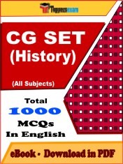 EBook of CG SET (History) Exam (Objective Questions /MCQ) PDF in English