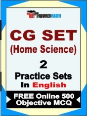 CG SET (Home Science) Exam 2 Mock Test / Practice Sets Book English & FREE Online 500 Objective MCQ.
