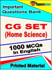 CG SET (Home Science) Exam 1000 Objective MCQ / Question Bank in English Book / Printed Material.
