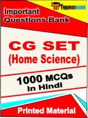 CG SET (Home Science) Exam 1000 Objective MCQ / Question Bank in Hindi Book / Printed Material.