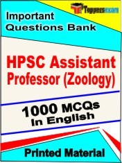 HPSC Assistant Professor (Zoology) Exam 1000 Objective MCQ / Question Bank in English Book / Printed Material.