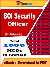 EBook of BOI Security Officer Exam (Objective Questions /MCQ) PDF in English