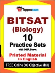 BITSAT (Biology) Exam 10 Practice Sets Book English & FREE Online 500 Objective MCQ.