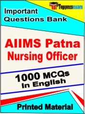 AIIMS Patna Nursing Officer Exam 1000 Objective MCQ / Question Bank in English Book / Printed Material.