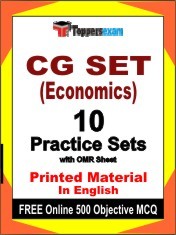 CG SET (Economics) Exam 10 Practice Sets Book English & FREE Online 500 Objective MCQ.
