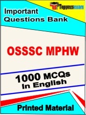 OSSSC MPHW Exam 1000 Objective MCQ / Question Bank in English Book / Printed Material.