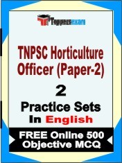 TNPSC Horticulture Officer (Paper-2) Exam 2 Mock Test / Practice Sets Book  English  & FREE Online 500 Objective MCQ.