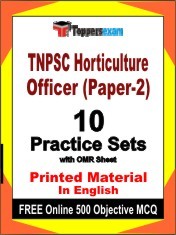 TNPSC Horticulture Officer (Paper-2) Exam 10 Practice Sets Book English & FREE Online 500 Objective MCQ.