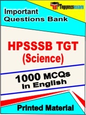 HPSSSB TGT (Science) Exam 1000 Objective MCQ / Question Bank in English Book / Printed Material.
