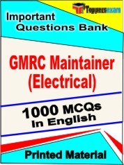 GMRC Maintainer (Electrical) Exam 1000 Objective MCQ / Question Bank in English Book / Printed Material.