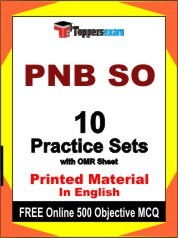 PNB SO Exam 10 Practice Sets Book English & FREE Online 500 Objective MCQ.