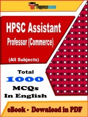 EBook of HPSC Assistant Professor (Commerce) Exam (Objective Questions /MCQ) PDF in English