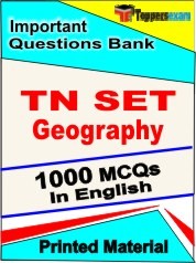 TN SET Geography Exam 1000 Objective MCQ / Question Bank in English Book / Printed Material.`