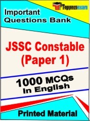 JSSC Constable Paper 1 Exam 1000 Objective MCQ / Question Bank in English Book / Printed Material.