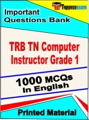 TRB TN Computer Instructor Grade 1 Exam 1000 Objective MCQ / Question Bank in English Book / Printed Material.