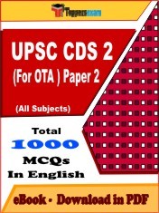 EBook of UPSC CDS 2 (For OTA) Paper 2 Exam (Objective Questions /MCQ) PDF in English