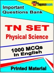 TN SET Physical Science Exam 1000 Objective MCQ / Question Bank in English Book / Printed Material.