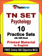 TN SET Psychology Exam 10 Practice Sets Book English & FREE Online 500 Objective MCQ.