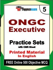 ONGC Executive Exam 5 Mock Test / Practice Sets Book English & FREE Online 500 Objective MCQ.