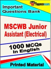MSCWB Junior Assistant (Electrical) Exam 1000 Objective MCQ / Question Bank in English Book / Printed Material.
