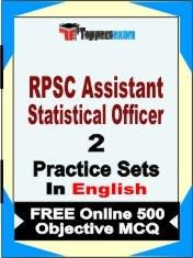 RPSC Assistant Statistical Officer Exam 2 Mock Test / Practice Sets Book English & FREE Online 500 Objective MCQ.