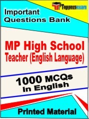 MP High School Teacher (English Language) Exam 1000 Objective MCQ / Question Bank in English Book / Printed Material.