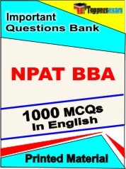 NPAT BBA Exam 1000 Objective MCQ / Question Bank in English Book / Printed Material.