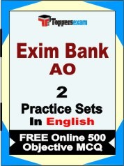 Exim Bank AO Exam 2 Mock Test / Practice Sets Book English & FREE Online 500 Objective MCQ.