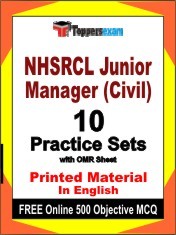 NHSRCL Junior Manager (Civil) Exam 10 Practice Sets Book English & FREE Online 500 Objective MCQ.