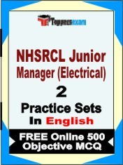 NHSRCL Junior Manager (Electrical) Exam 2 Mock Test / Practice Sets Book  English  & FREE Online 500 Objective MCQ.