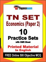 TN SET Economics Paper 2 Exam 10 Practice Sets Book English & FREE Online 500 Objective MCQ.
