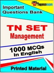 TN SET Management Exam 1000 Objective MCQ / Question Bank in English Book / Printed Material.