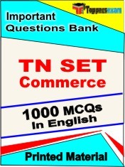 TN SET Commerce Exam 1000 Objective MCQ / Question Bank in English Book / Printed Material.