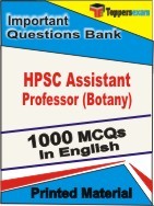 HPSC Assistant Professor (Botany) Exam 1000 Objective MCQ / Question Bank in English Book / Printed Material.