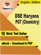 eBook of DSE Haryana PGT (Chemistry) Exam (10 Mock Test/Practice Set) in PDF Format in English