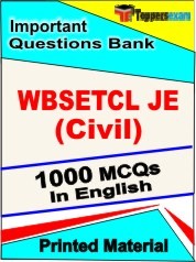WBSETCL JE (Civil) Exam 1000 Objective MCQ / Question Bank in English Book / Printed Material.