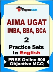 AIMA UGAT IMBA, BBA, BCA Exam 2 Mock Test / Practice Sets Book English & FREE Online 500 Objective MCQ.