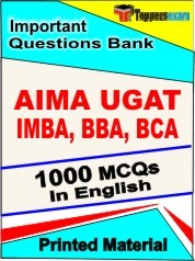 AIMA UGAT IMBA, BBA, BCA Exam 1000 Objective MCQ / Question Bank in English Book / Printed Material.
