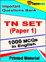 TN SET Paper 1 Exam 1000 Objective MCQ / Question Bank in English Book / Printed Material.