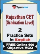 Rajasthan CET Graduation Level Exam Practice Set Book in English