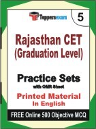 Rajasthan CET Graduation Level Exam Practice Set Book in English