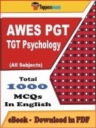 EBook of AWES PGT TGT Psychology Exam (Objective Questions /MCQ) PDF in English